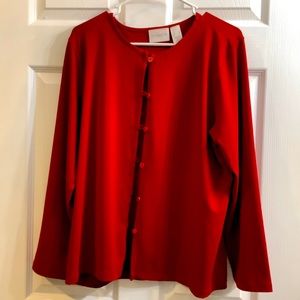 Red Cardigan blouse